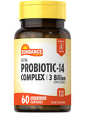 Sundance Probiotic-14 Complex | 3 Billion Active Cultures | 60 Capsules | Non-GMO & Gluten Free