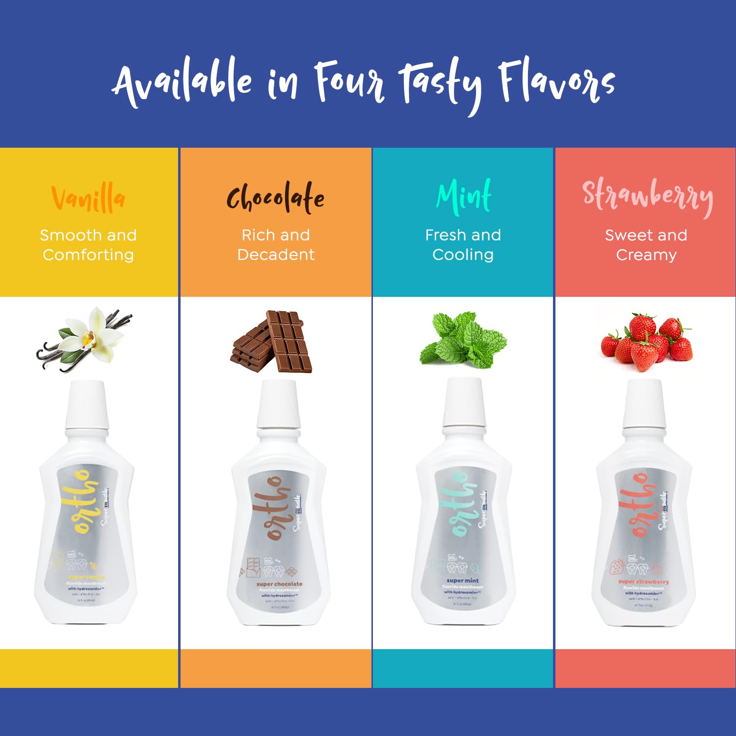 SuperMouth® Ortho Mouthwash – Fluoride + Nano-Hydroxyapatite, Prebiotics, Alcohol-Free, For Braces