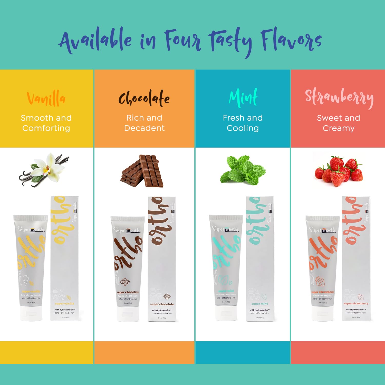 SuperMouth Ortho Toothpaste – Braces & Aligners (Fluoride + Nano Hydroxyapatite)
