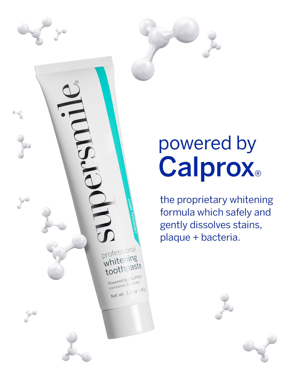 Supersmile Pro Whitening Toothpaste with Fluoride – 6 Shades, Enamel Strength, Travel Size 1.4 oz