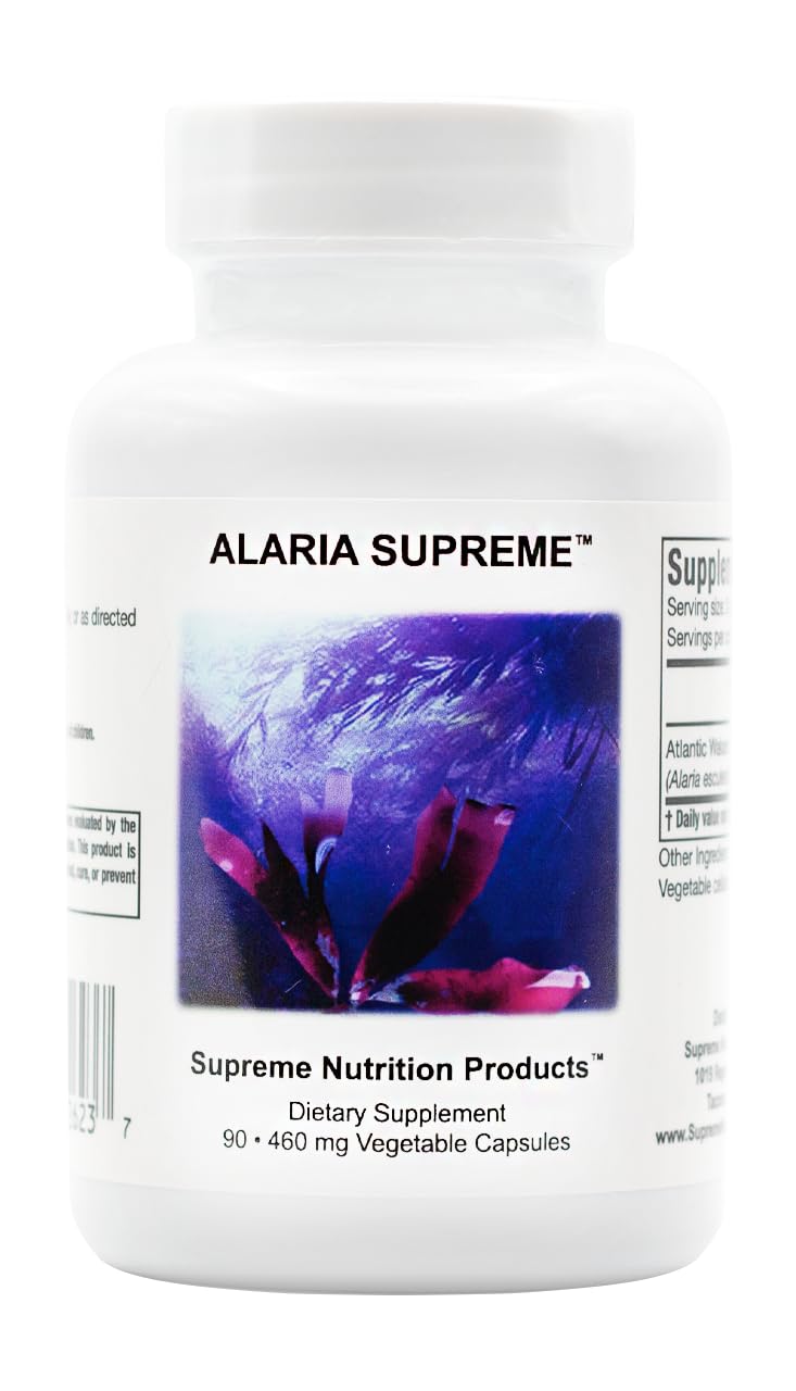 Supreme Nutrition Alaria Supreme Wakame Capsules - 90 Pure Atlantic Wakame, Vegetarian
