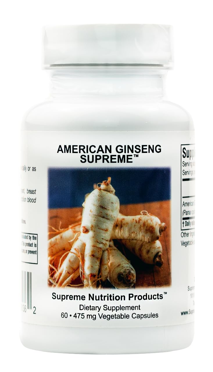 Supreme Nutrition American Ginseng – 60 Vegetarian Capsules