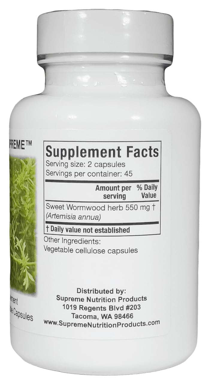 Supreme Nutrition Artemisia Supreme – 2x90 Vegetarian Capsules (Sweet Wormwood)
