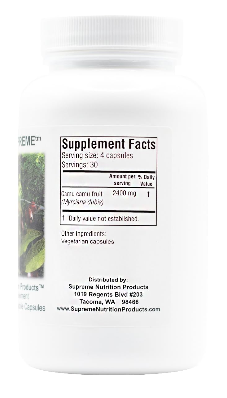 Supreme Nutrition Camu Supreme – 120 Pure Camu Camu Fruit Vegetarian Capsules