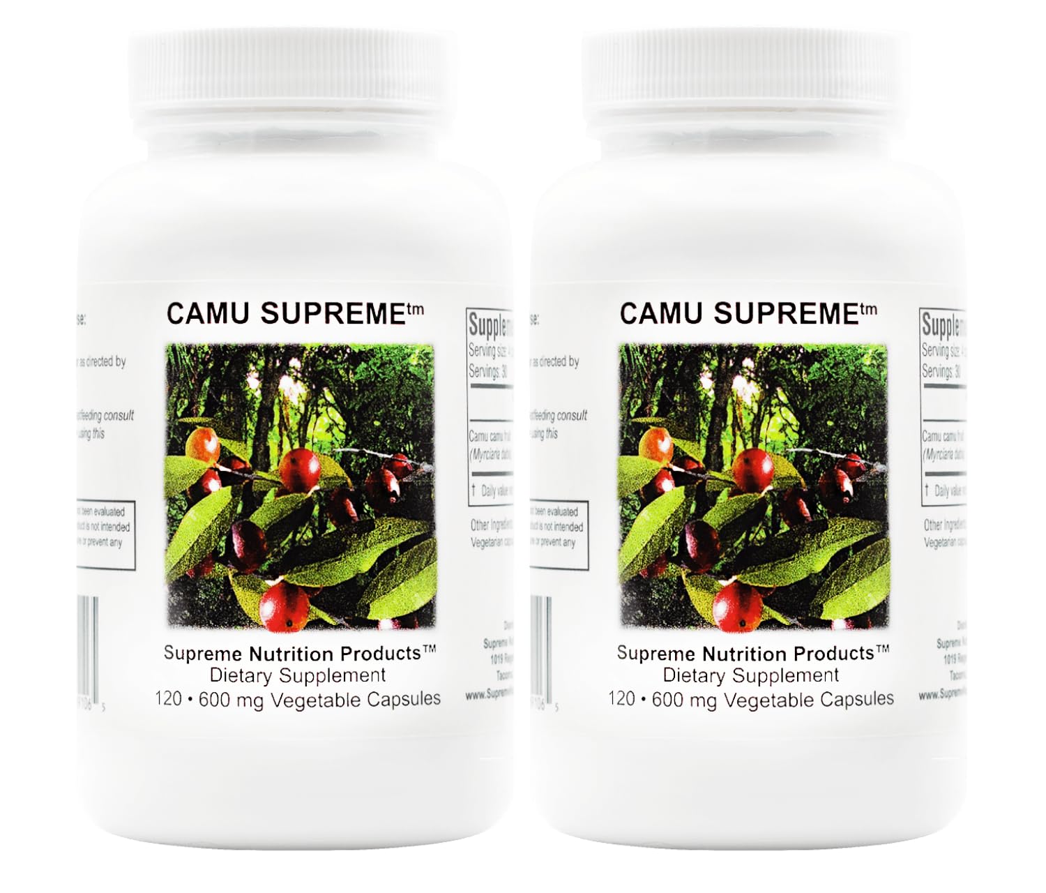 Supreme Nutrition Camu Supreme – 2 x 120 Vegetarian Camu Camu Capsules | 100% Pure Camu Camu Fruit