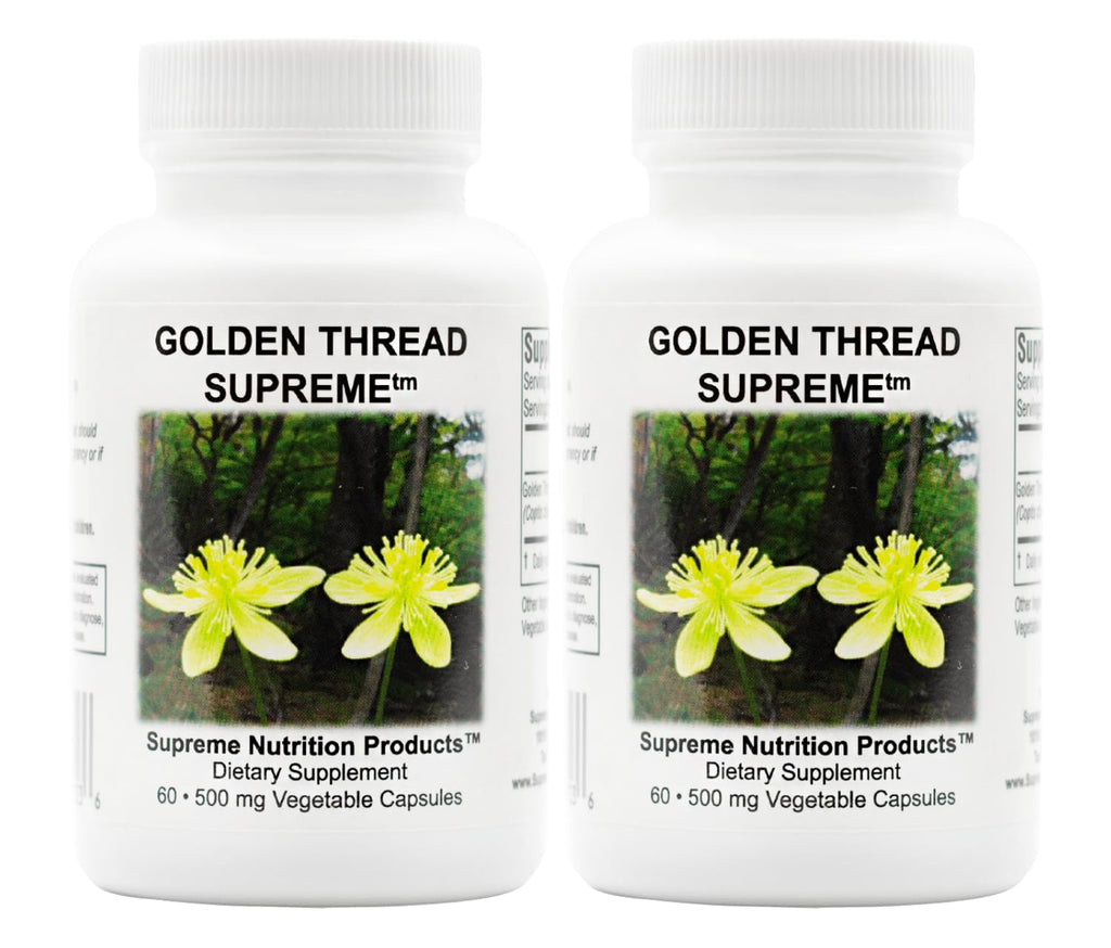 Supreme Nutrition Golden Thread Supreme – 60 Pure Coptis Chinensis Vegetarian Capsules (Pack of 2)