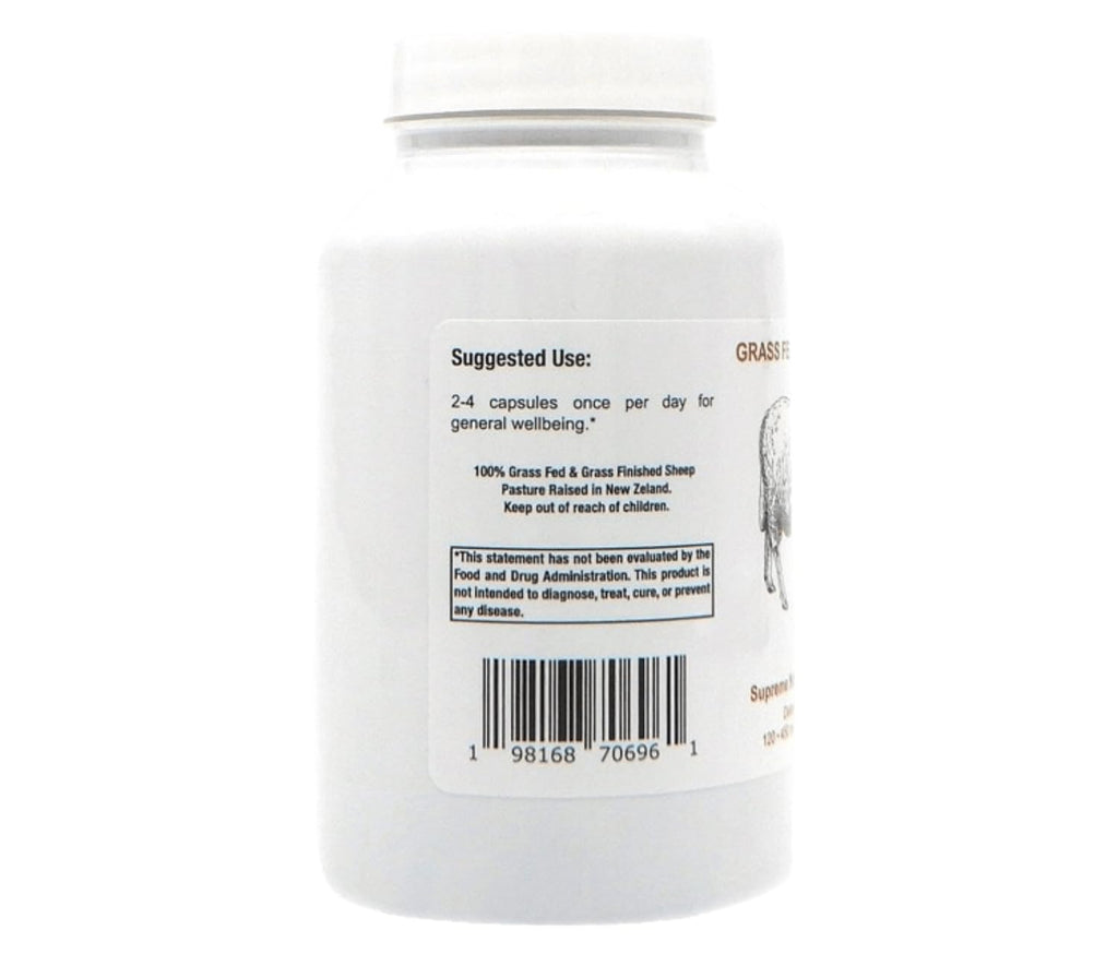Supreme Nutrition Grass Fed Sheep Liver, 120 Pure Ovine Liver Capsules