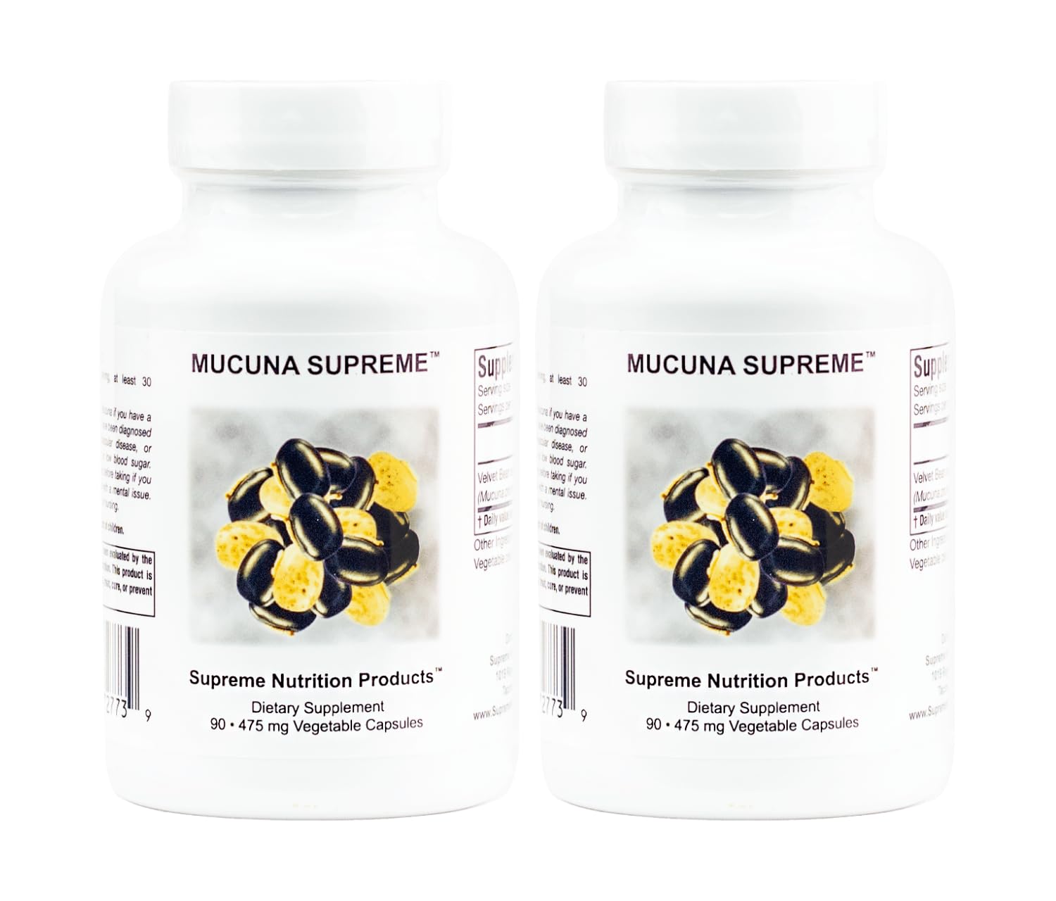 Supreme Nutrition Mucuna Supreme: 90 Velvet Bean Capsules (Pack of 2)