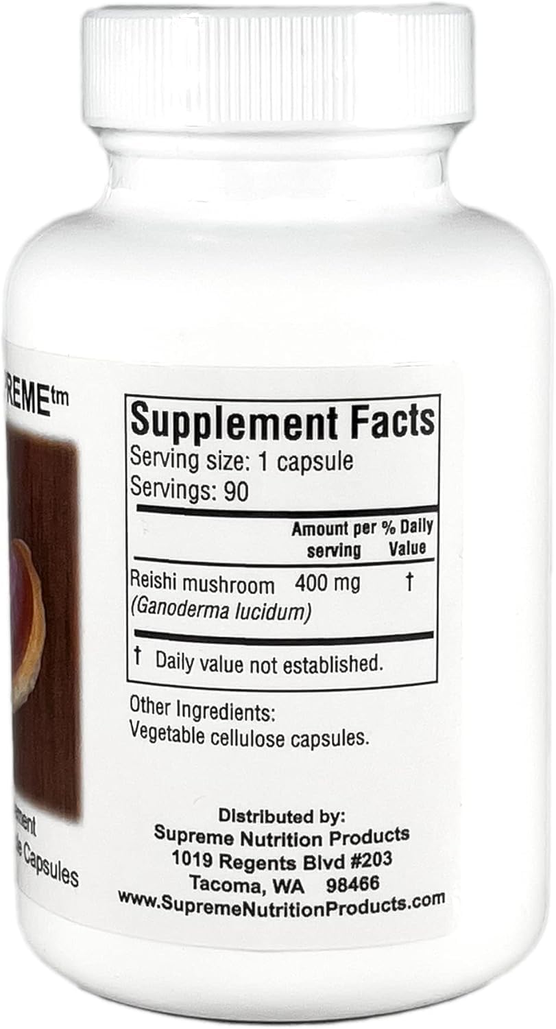 Supreme Nutrition Reishi Supreme – 90 Pure Capsules (Pack of 2) | Lab-Tested, GMP