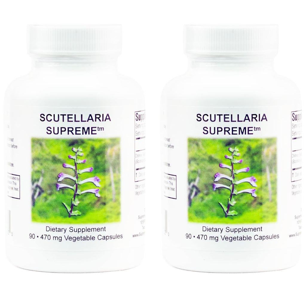 Supreme Nutrition Scutellaria Supreme – 90 Pure Chinese Skullcap Root Vegetarian Capsules (Pack of 2)