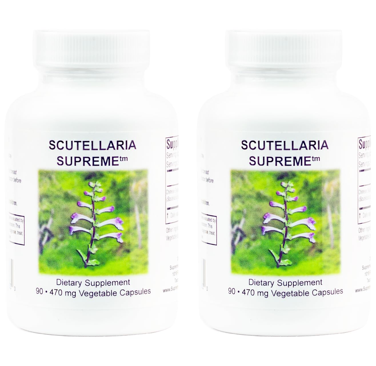 Supreme Nutrition Scutellaria Supreme – 90 Pure Chinese Skullcap Root Vegetarian Capsules (Pack of 2)