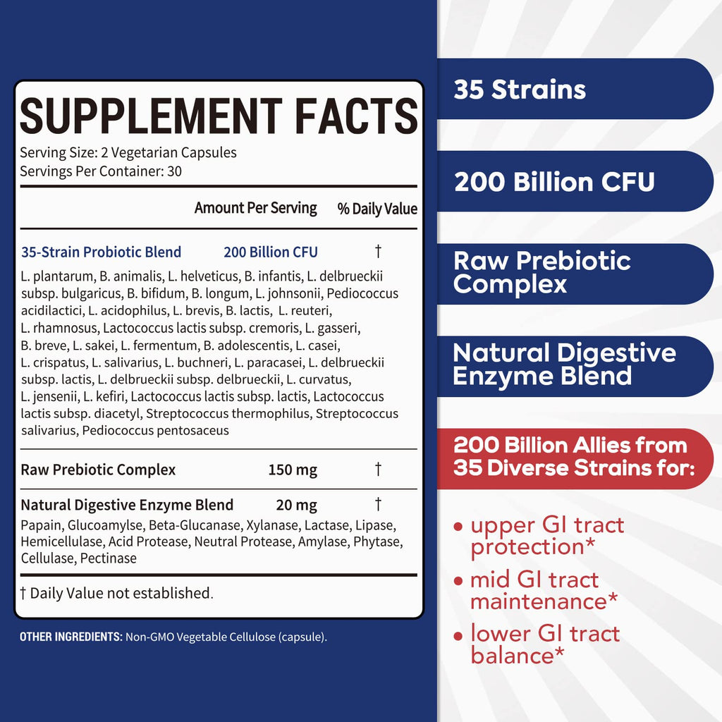 Surebounty Supreme Restore Probiotic – 200B CFU, 35 Strains
