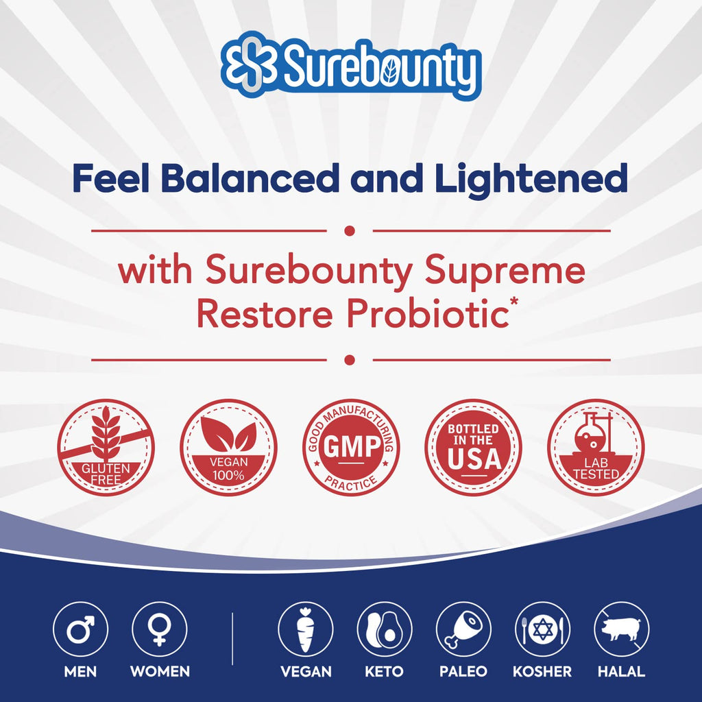 Surebounty Supreme Restore Probiotic – 200B CFU, 35 Strains