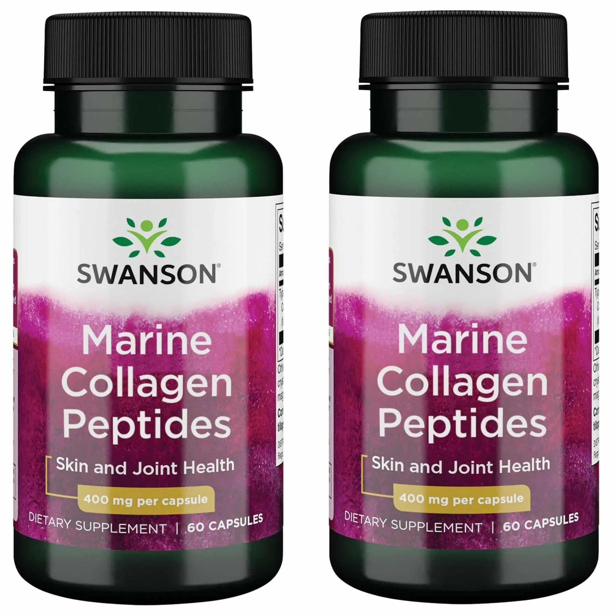 Swanson Hydrolyzed Fish Collagen Type I 400 mg - 60 Capsules (2-Pack)