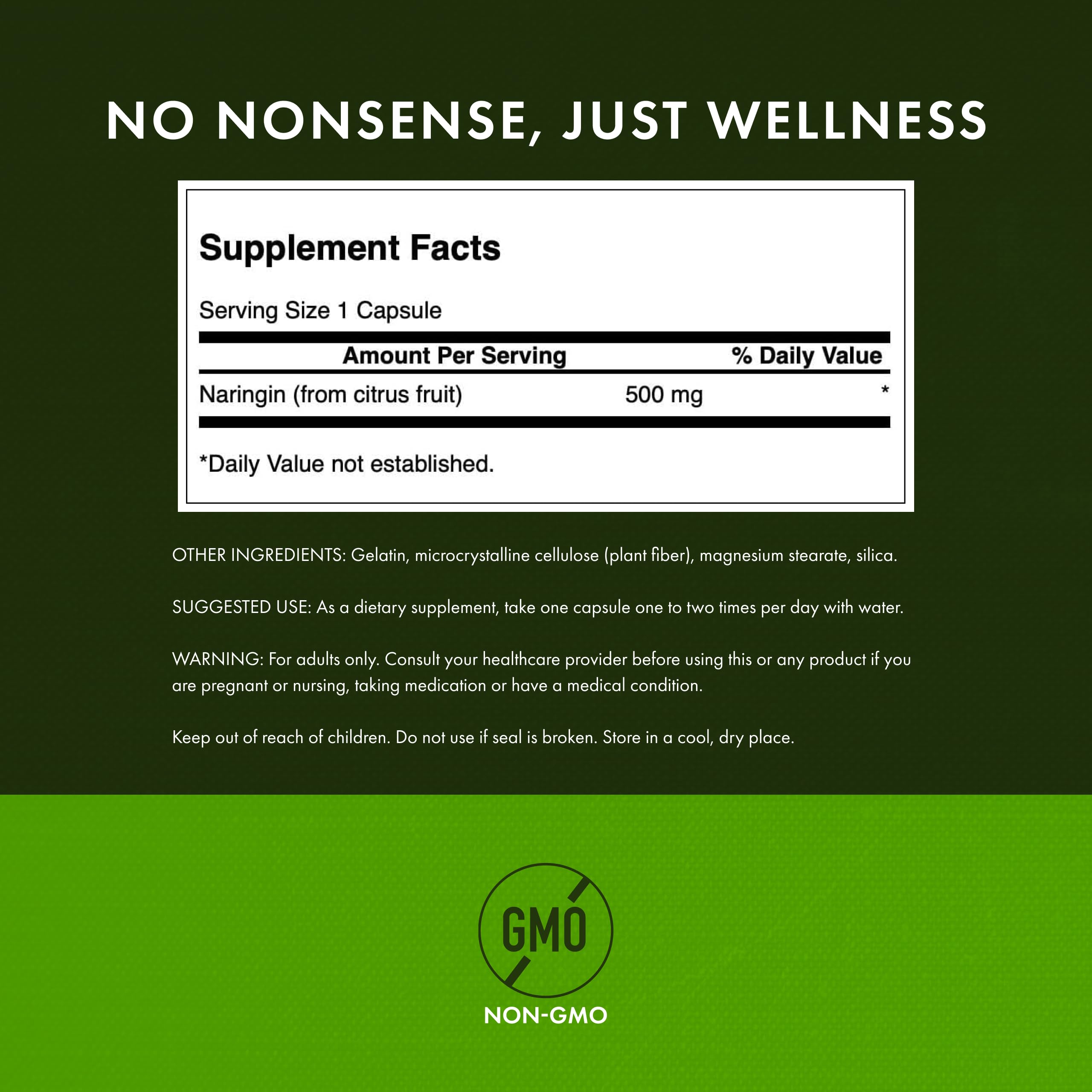 Swanson Naringin 500 mg – 60 Capsules (3 Pack)
