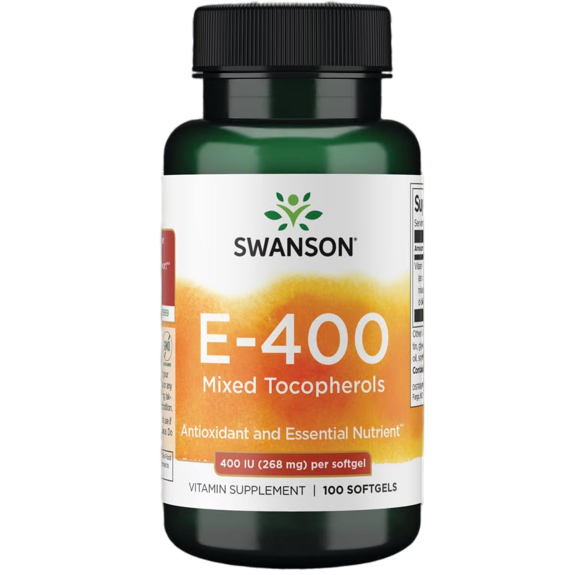 Swanson Vitamin E Mixed Tocopherols 400 IU (268 mg) Softgels - 100 Softgels
