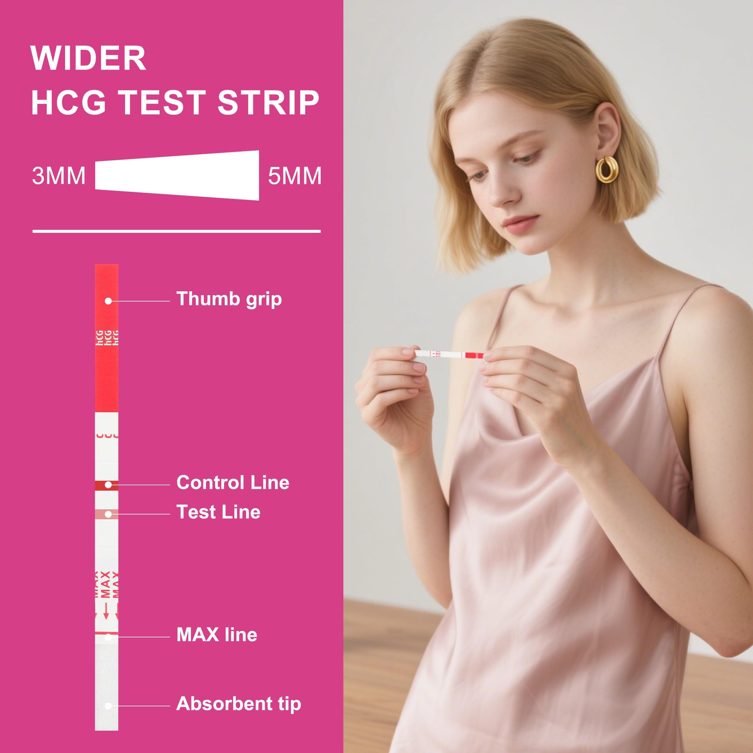 T TESTAHEAD Pregnancy Test Strips – 25 Count, High Sensitivity for Early Detection