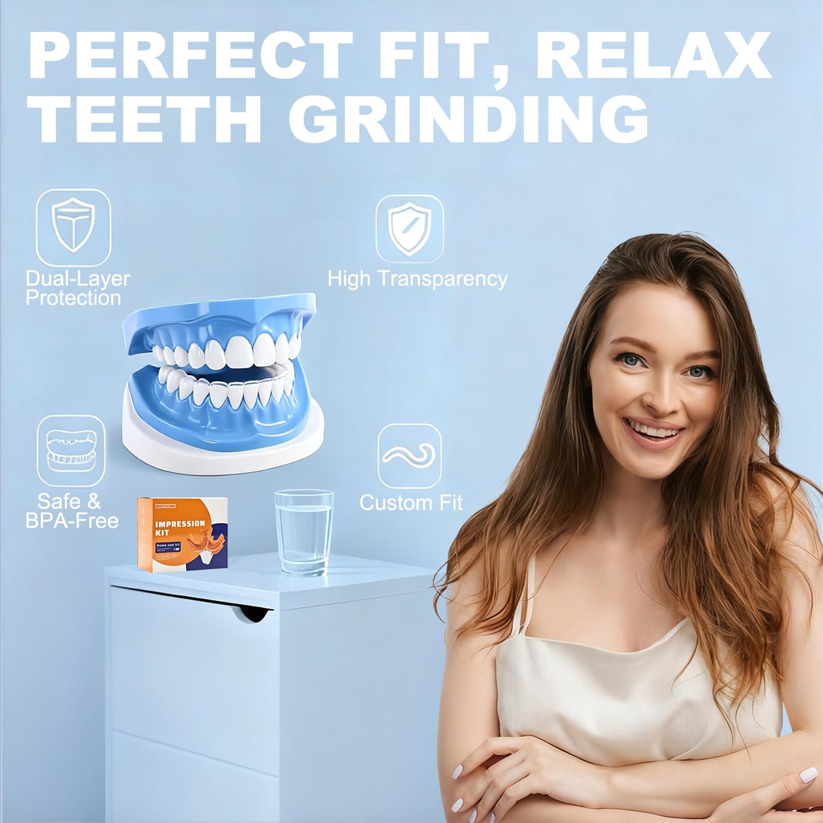 Custom Night Guard for Bruxism & Grinding — BPA-Free Mouthguard with Easy Mold Kit