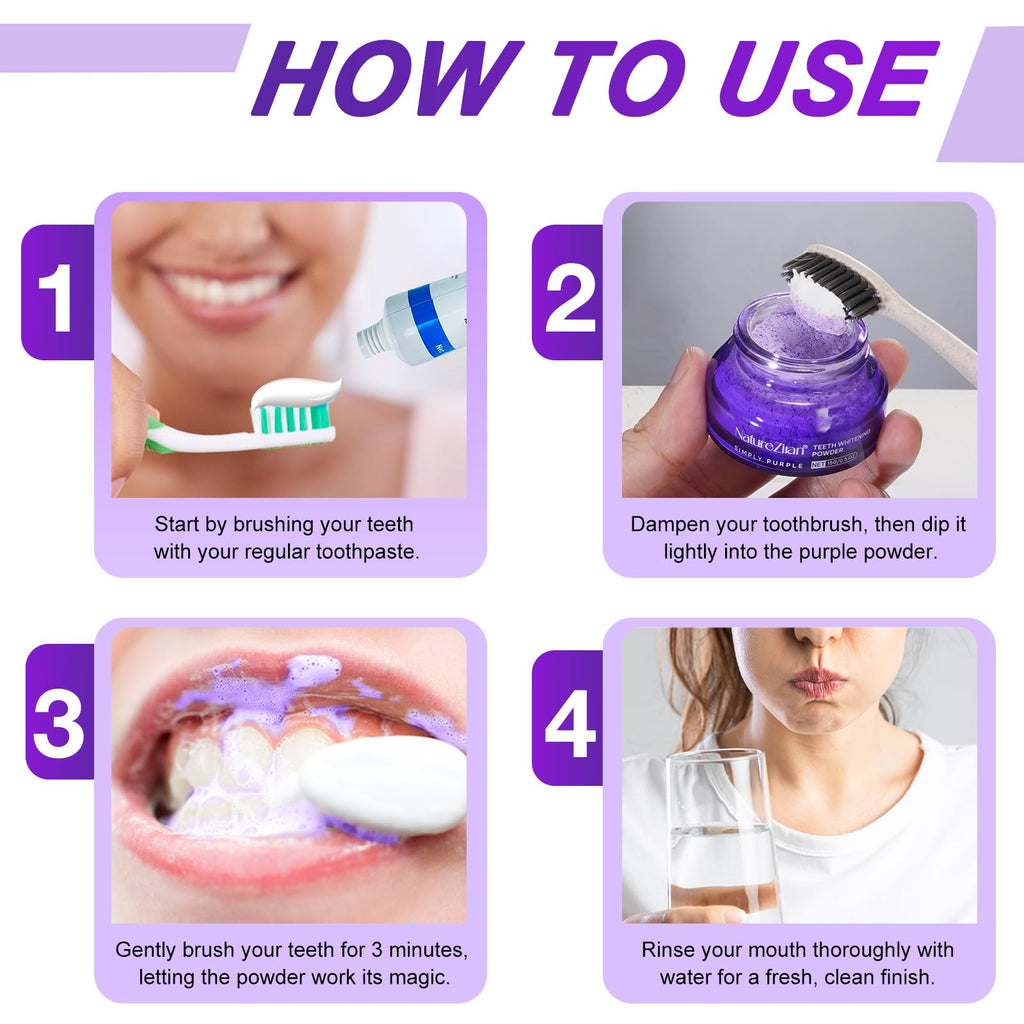 Teeth Whitening Powder – Removes Stains, No Sensitivity, Enamel-Safe Whitening