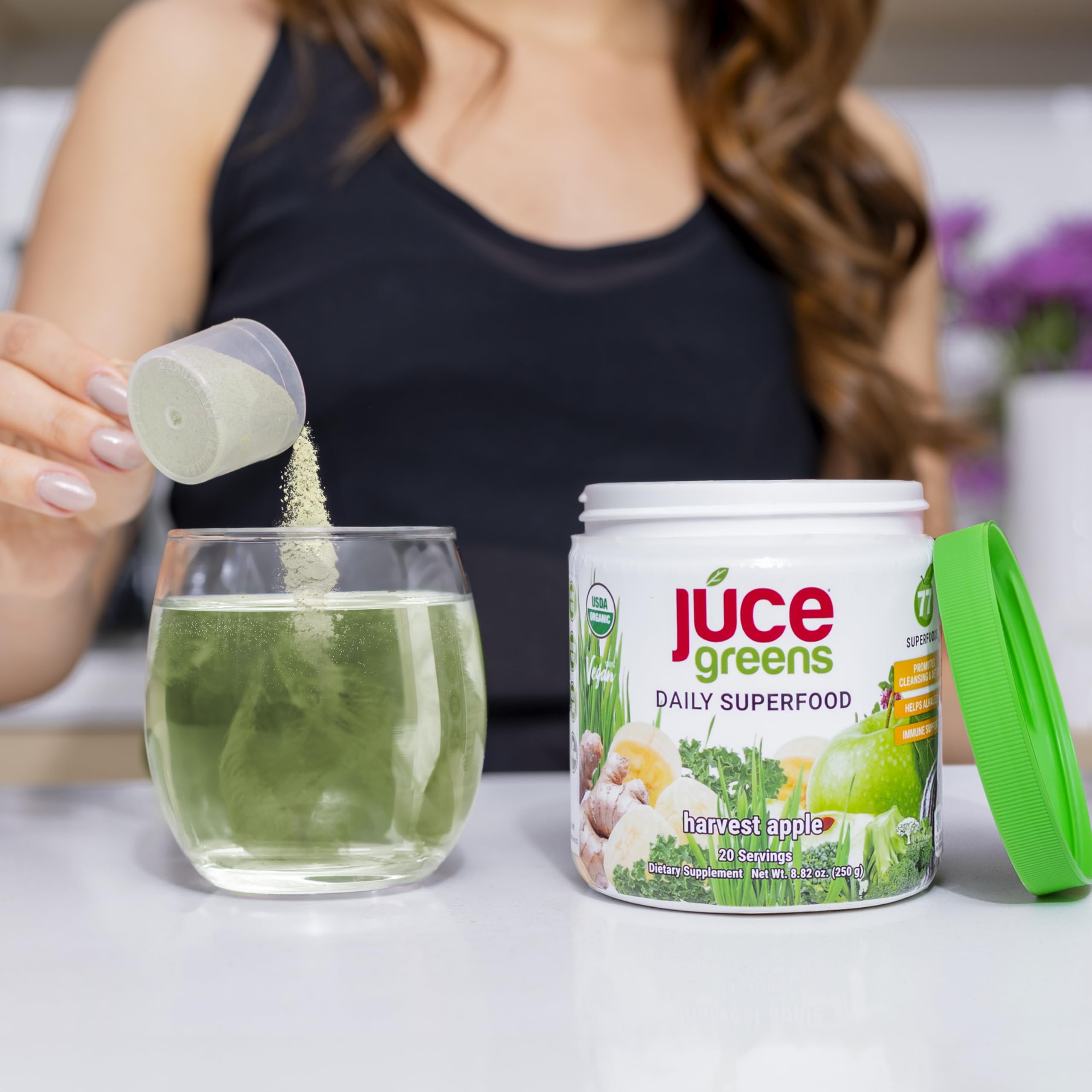 Terra Kai JUCE Green Superfood Powder - Harvest Apple, 77 Organic Superfoods (250 g)