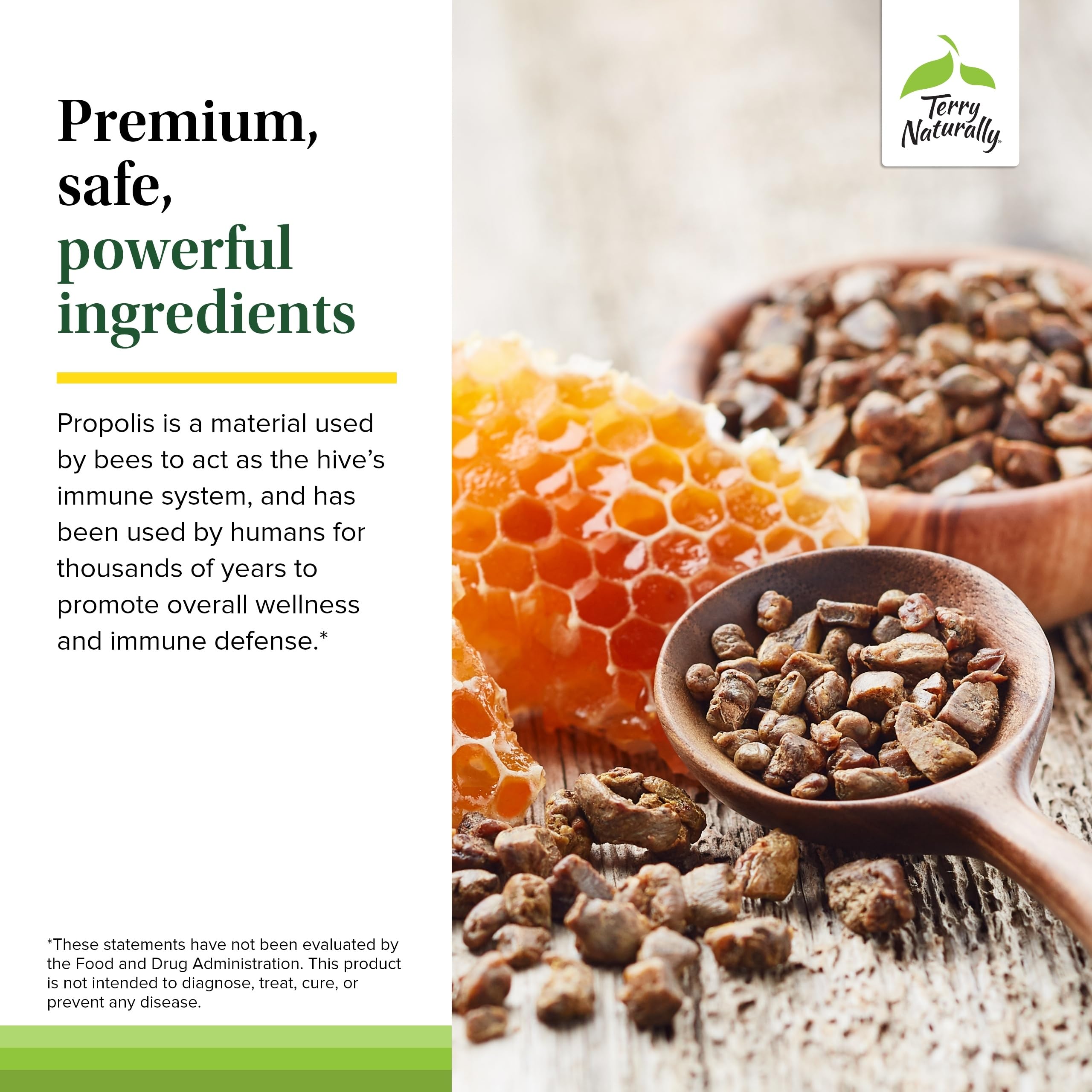 Terry Naturally Propolis EP300 - Immune & Respiratory Support - 60 Capsules