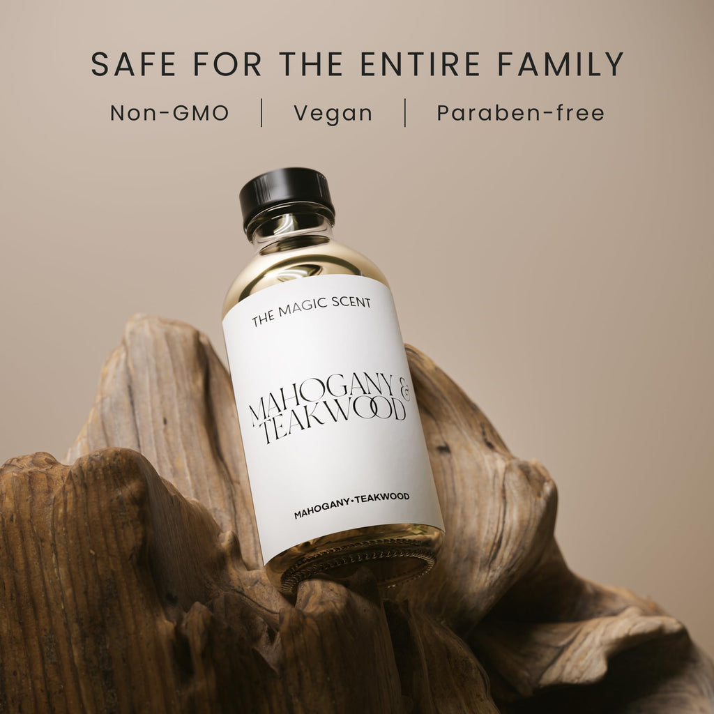 The Magic Scent Mahogany & Teakwood Diffuser Oil - Luxury Hotel & Home Scents (4 oz / 120 mL)