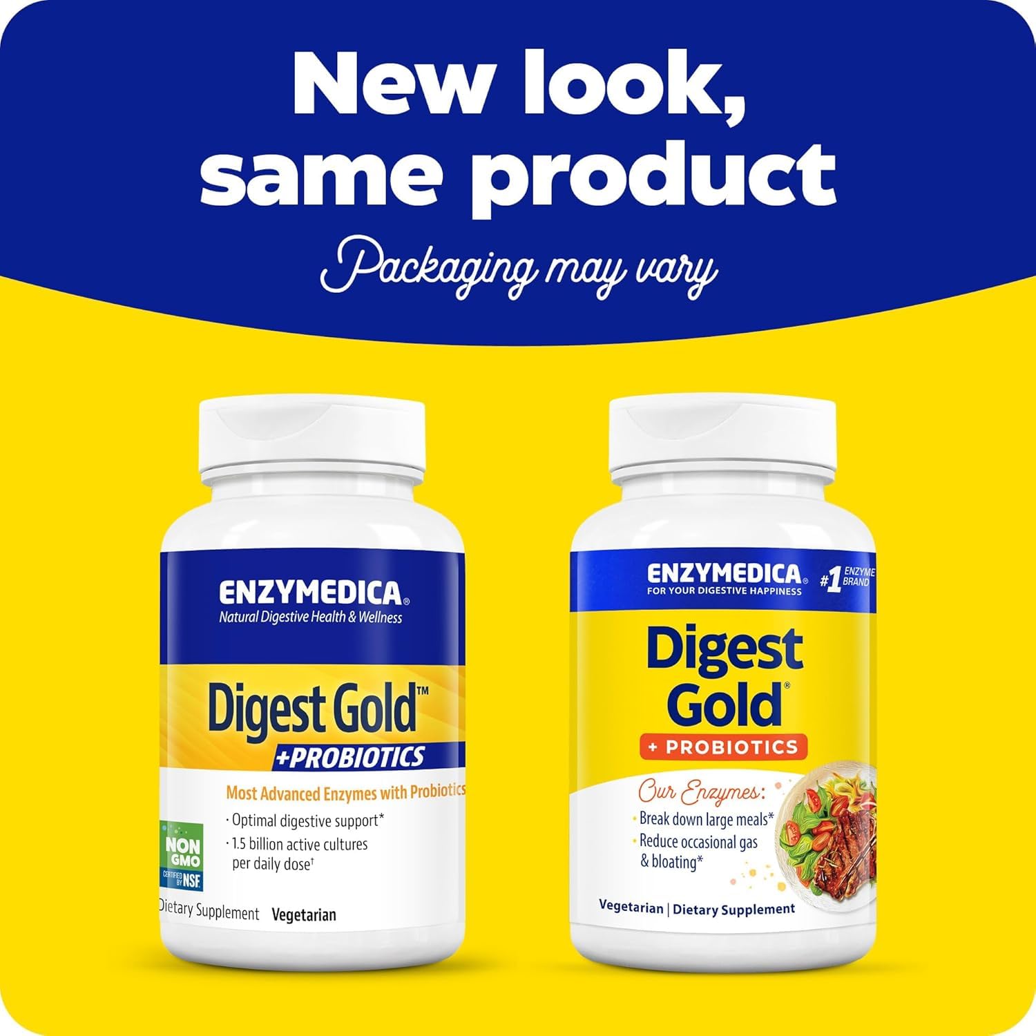 Enzymedica Digest Gold + Probiotics — 2-in-1 Digestive Enzymes & Probiotics, 180 Count