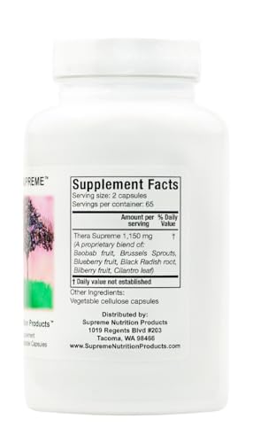 Thera Supreme 130 Herbal Capsules – Pure Vegetarian Formula (Pack of 2)