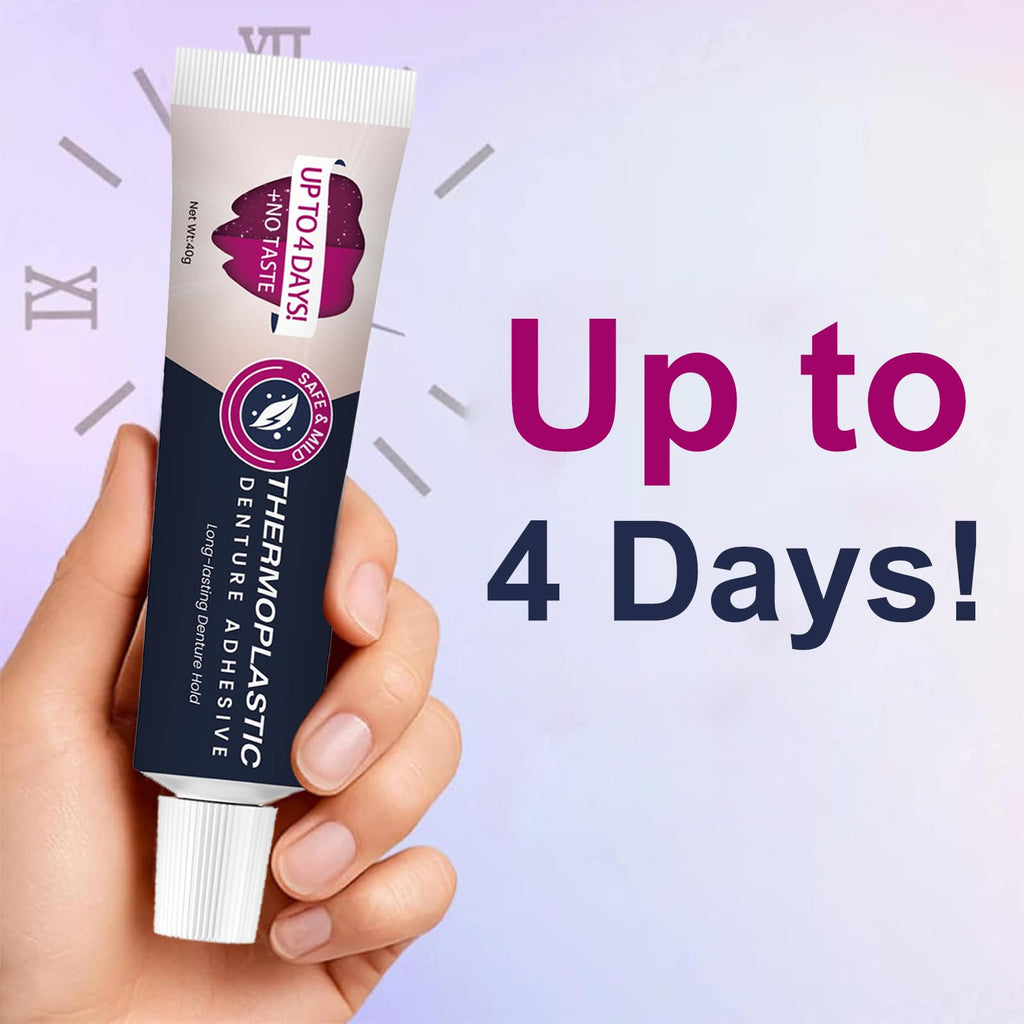 2Pcs Thermoplastic Denture Adhesive – Secure Dentures Up to 4 Days