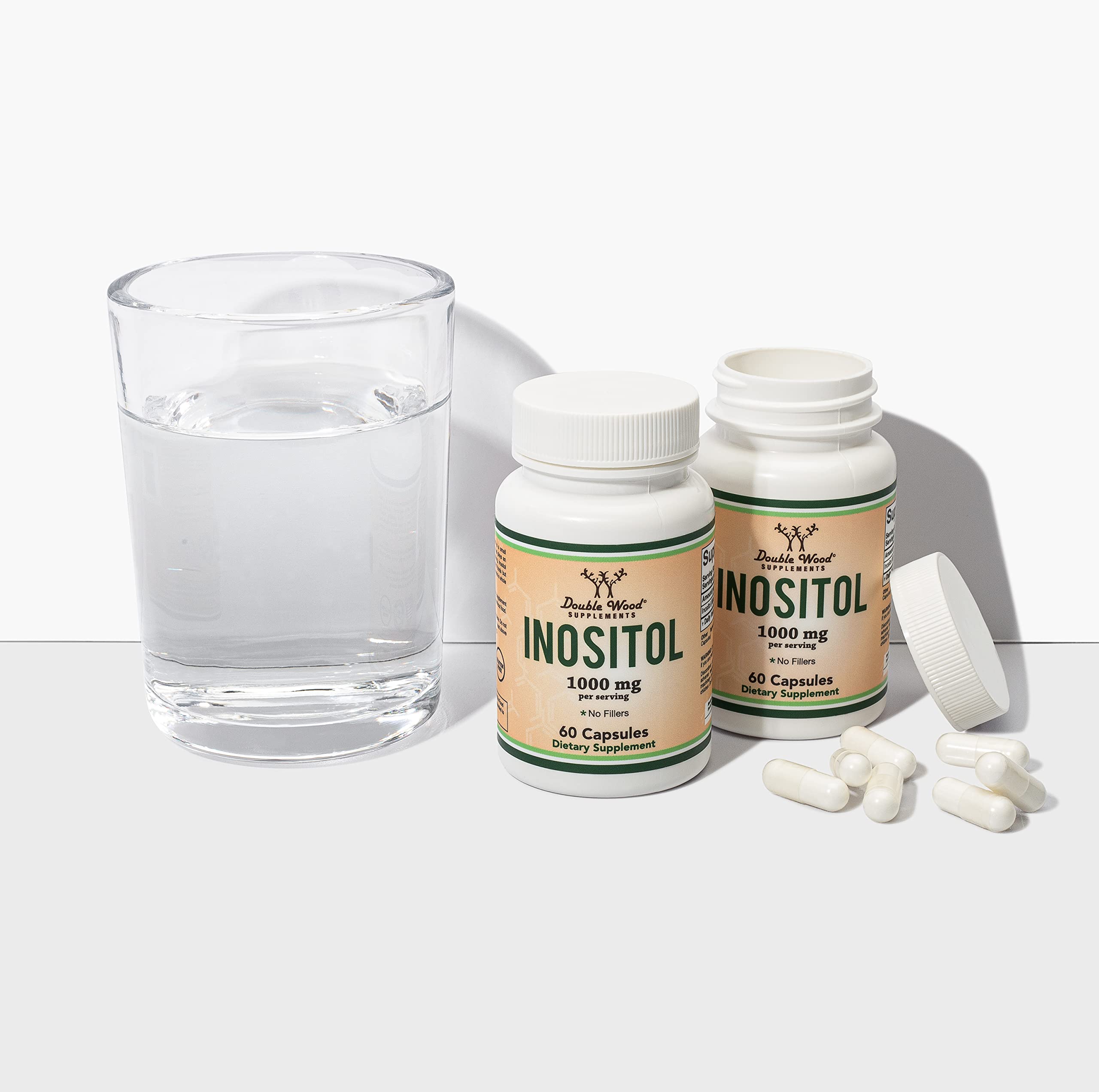 Inositol 1000mg Capsules (Myo-Inositol) for Women's Health – Double Wood, Pack of 2