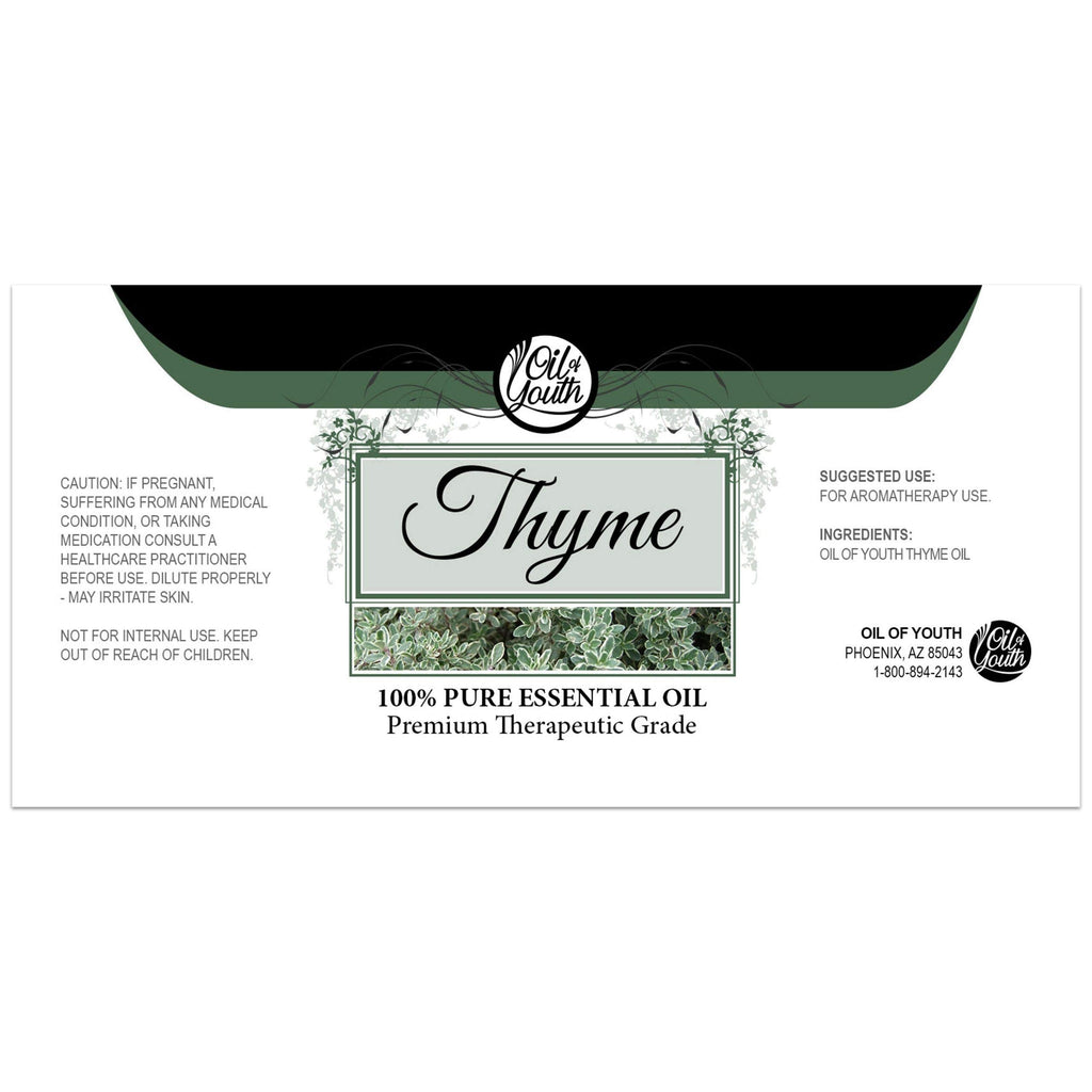 Oil of Youth 4 fl oz Thyme Essential Oil – Therapeutic Grade