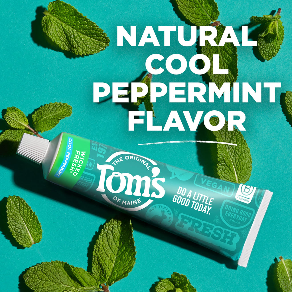 Tom's of Maine Wicked Fresh! Natural Fluoride Anticavity Toothpaste – 3 Pack, 4.0 oz