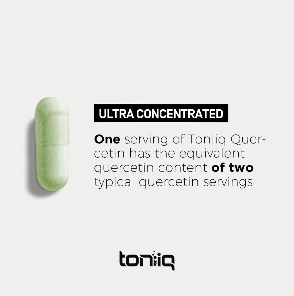Toniiq Ultra High Purity Quercetin Capsules - 95%+ Purified, 1000mg Per Serving, 120 Capsules