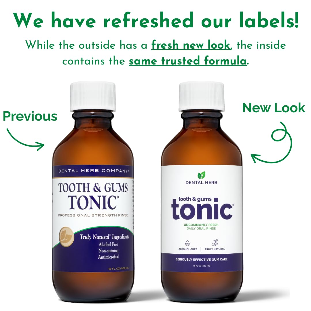 Soothe Gums & Freshen Breath Naturally | Herbal Oral Rinse with Essential Oils | Alcohol-Free, Fluoride-Free Mouthwash | Plant-Based Oral Care | Tooth & Gums Tonic by Dental Herb Company