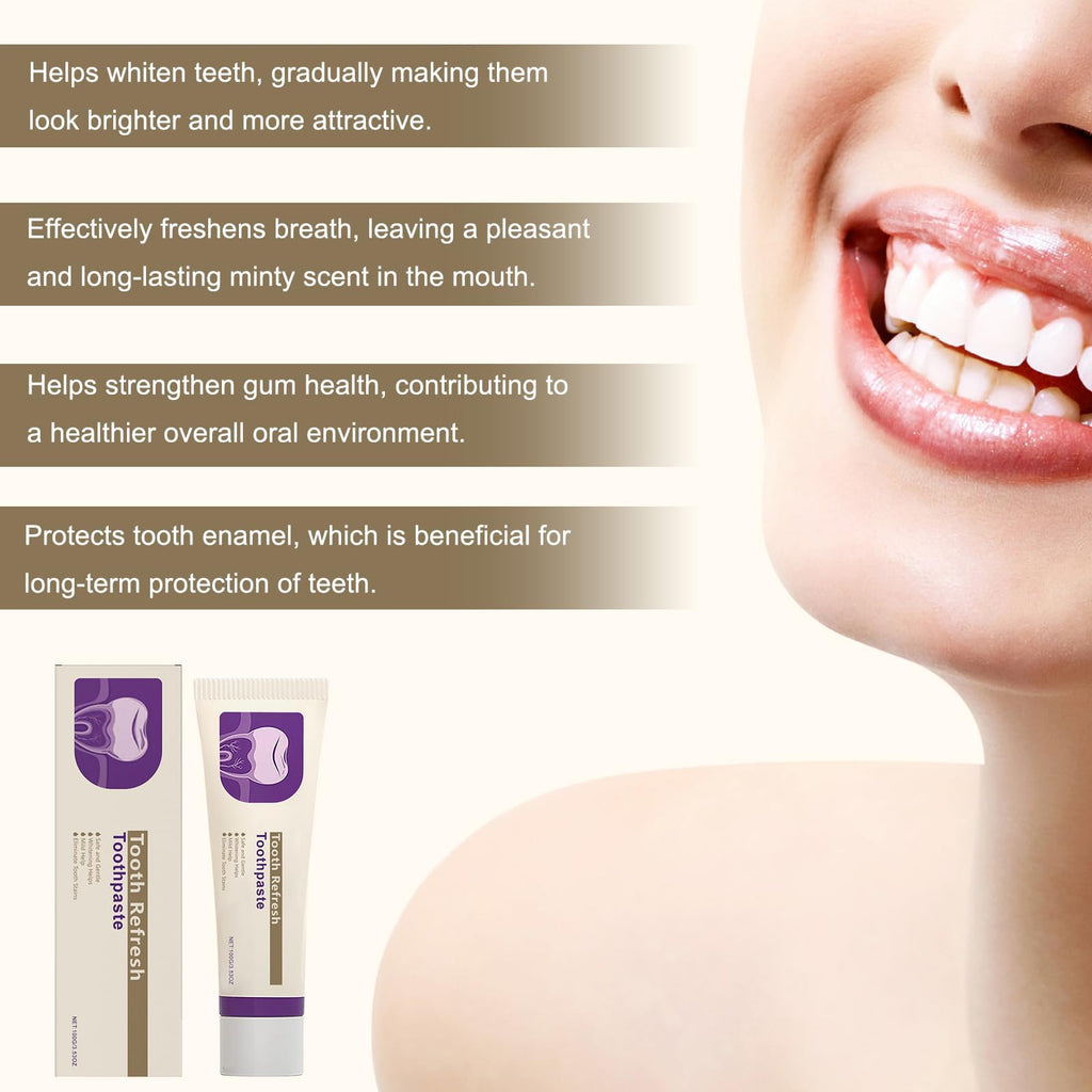 2Pcs Tooth Refresh Toothpaste | Fresh Breath, Natural Oral Care & Enamel Repair