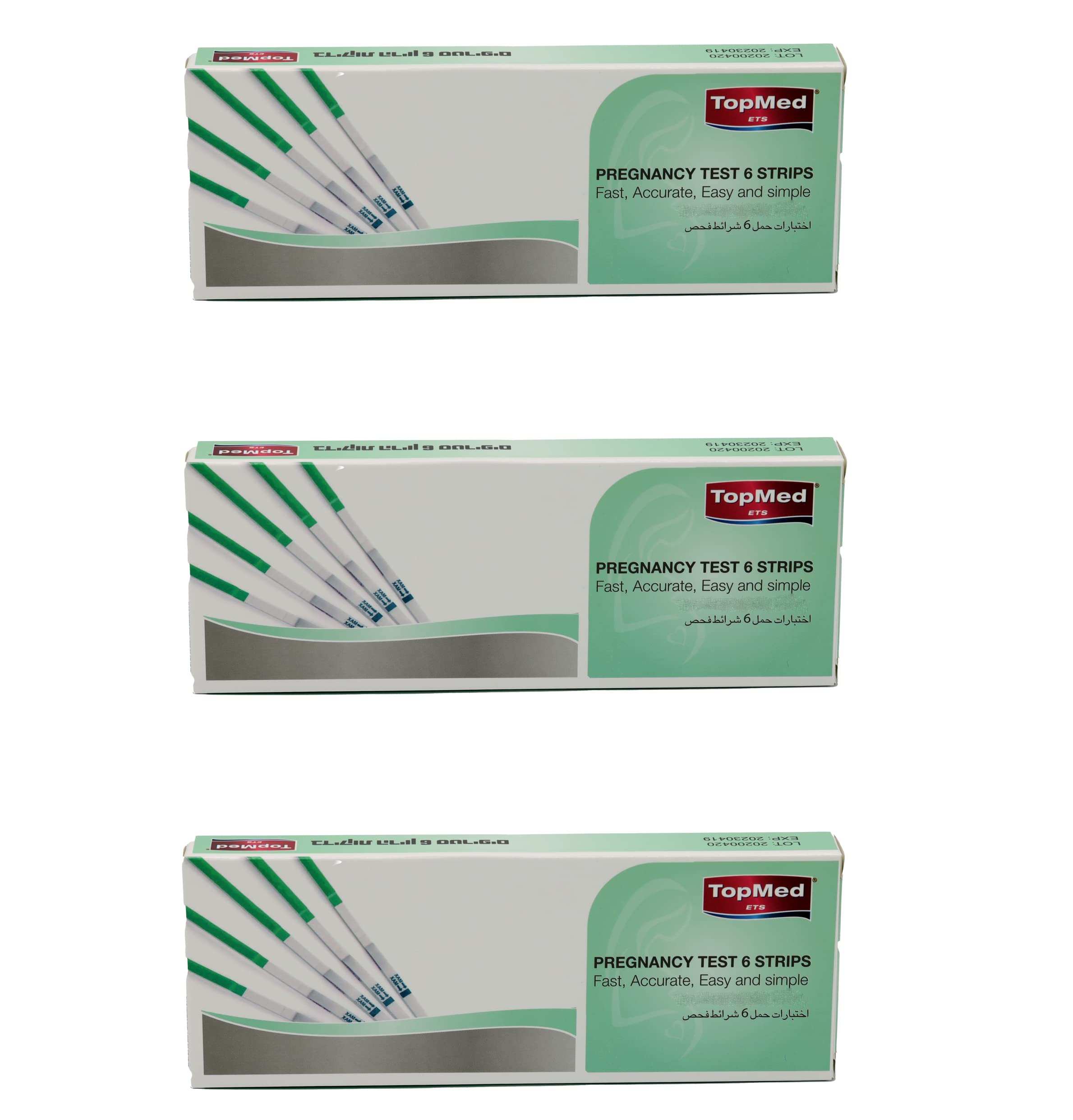 TOPMED ETS Pregnancy Test Strips – Early Detection (25 mIU/mL), 99% Accurate