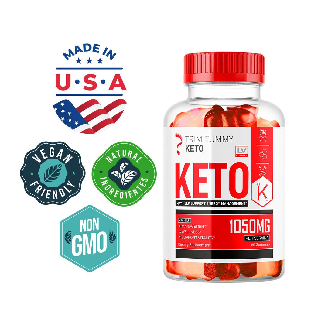 2 Pack Trim Tummy Keto ACV Gummies 1050MG | Keto Apple Cider Vinegar