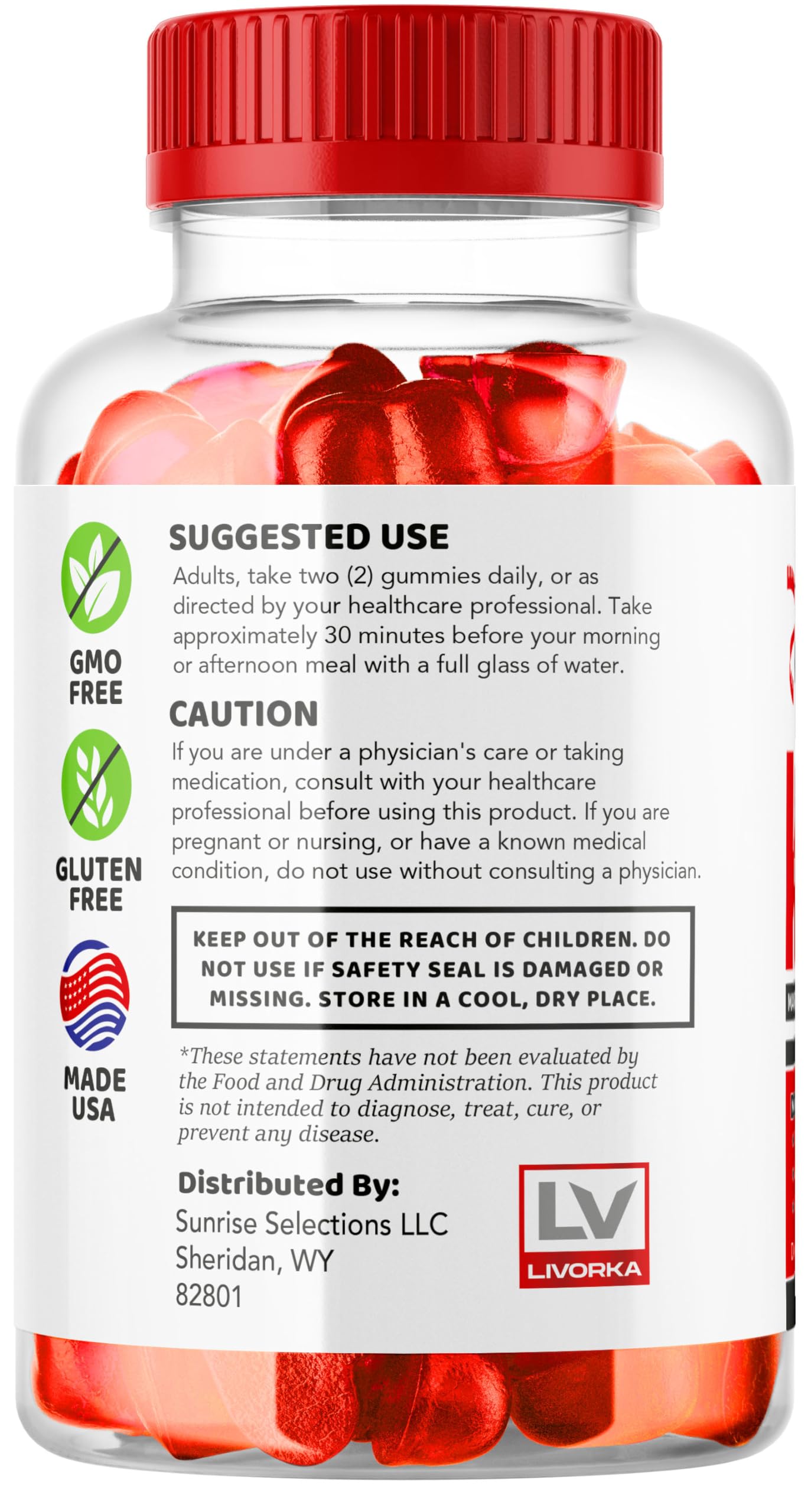 2 Pack Trim Tummy Keto ACV Gummies 1050MG | Keto Apple Cider Vinegar