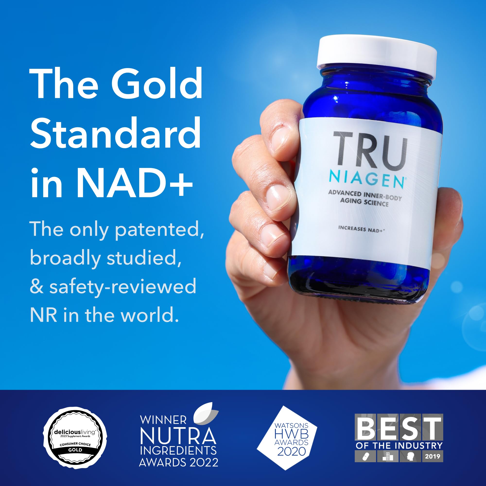 TRU NIAGEN NAD+ Supplement – 300 mg NR, 30 Servings | Anti-Aging & Cellular Energy
