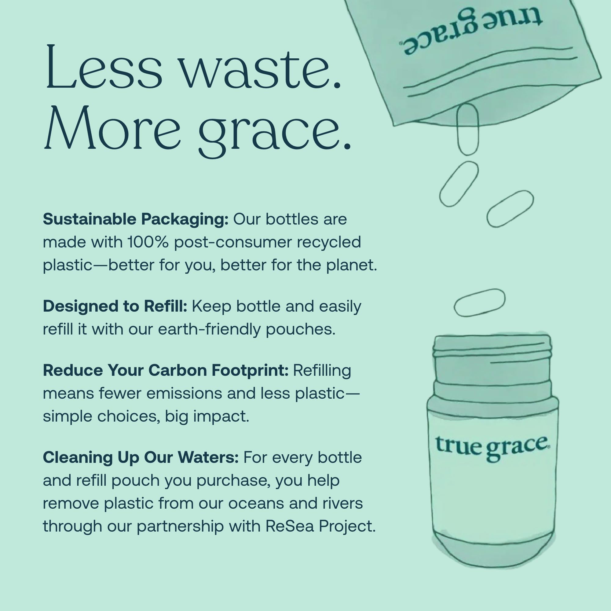 True Grace One Daily Women's Multivitamin 40+ - Fermented Minerals, Organic Adaptogens & Mushrooms