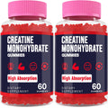 Trupretty Creatine Monohydrate Gummies – Vegan Organic, Taurine & B6, 2 Bottles