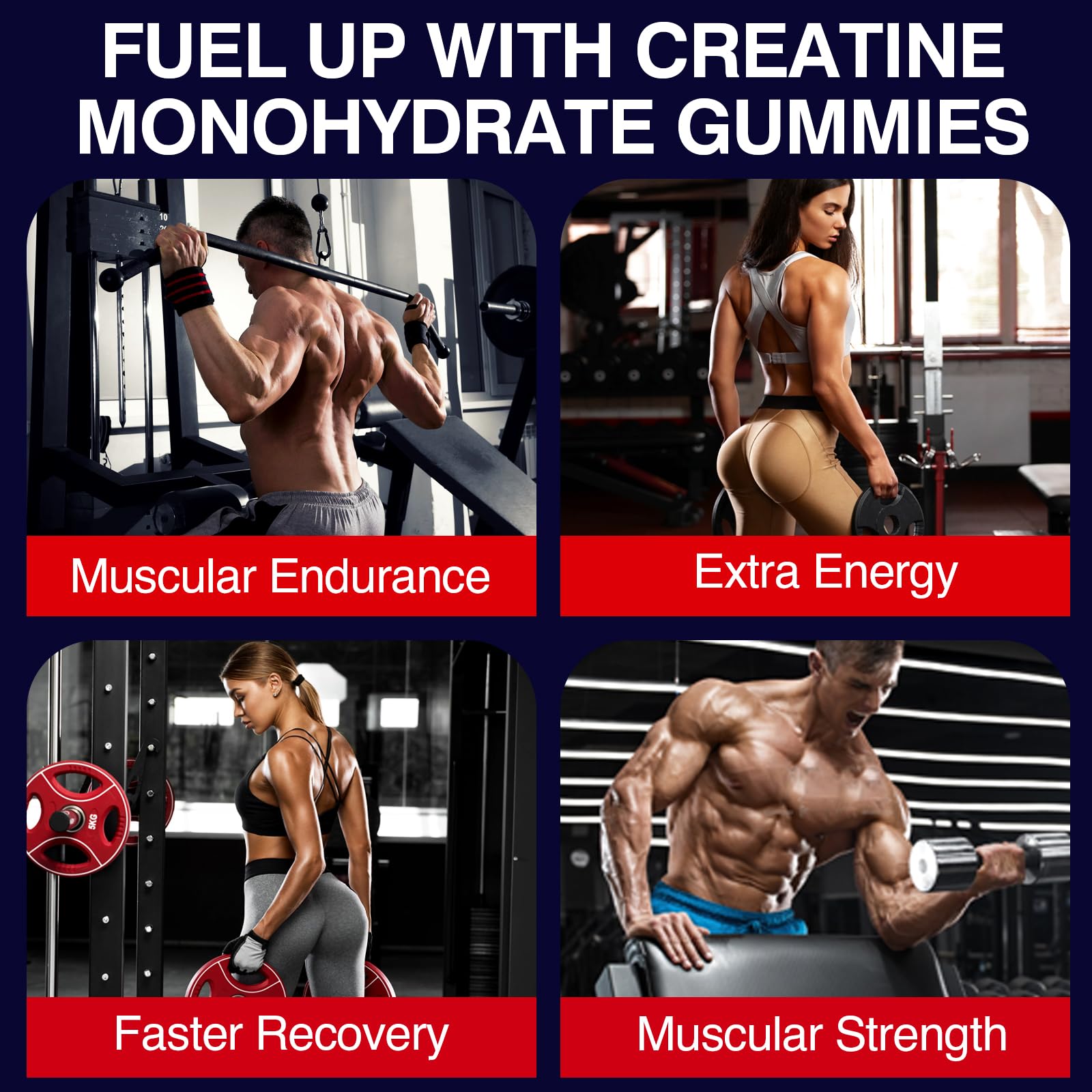 Trupretty Creatine Monohydrate Gummies – 1 Pack | Taurine, B6 & Organic Formula