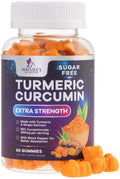 Turmeric Curcumin Gummies Sugar Free 95% Curcuminoids, Black Pepper, Peach