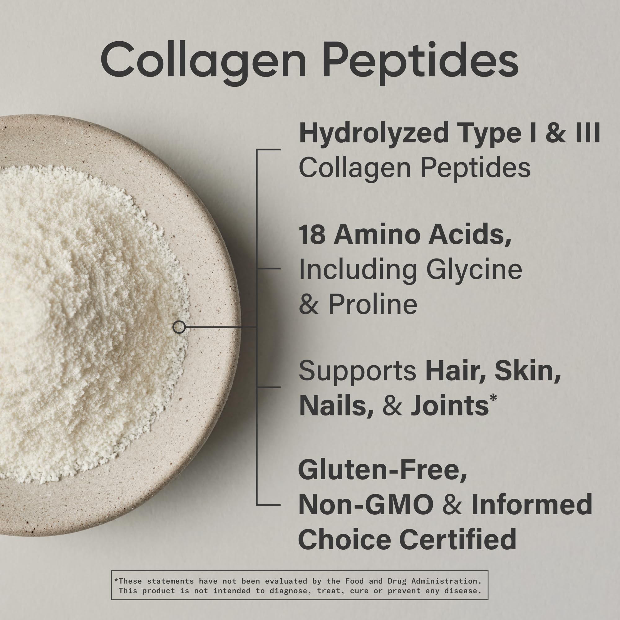 Sports Research Collagen Peptides - Hydrolyzed Type I & III Collagen Powder for Skin, Joints, Hair & Nails