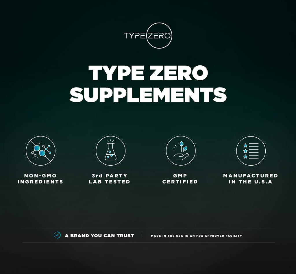 Type Zero 3X Strength Phosphatidylserine Nootropics with Alpha GPC & Huperzine A