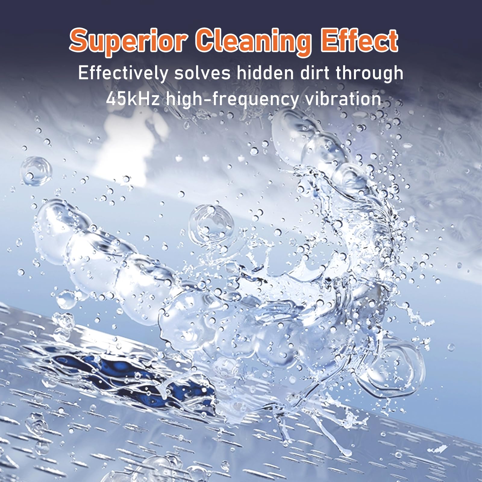 Ultrasonic Retainer Cleaner Machine – 45kHz Cleaning, 230ml Capacity for Dentures, Aligners, Braces & More