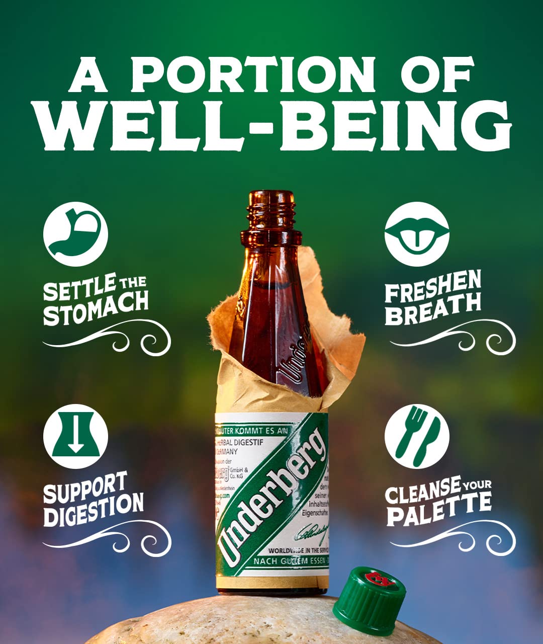 Underberg 12 Bottle Pack - German Herbal Digestive Bitters