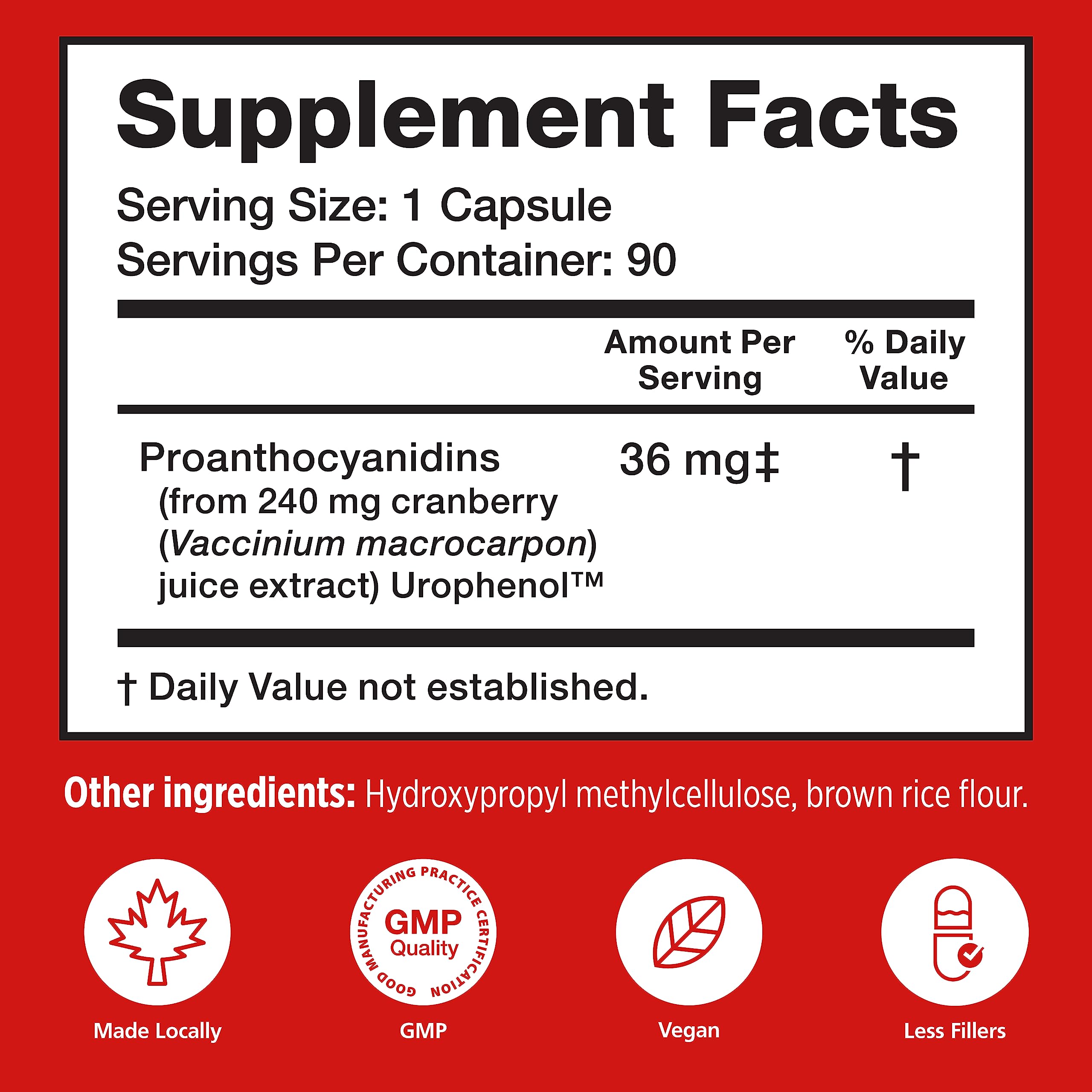 Szio+ Utiva Cranberry PACs – 36 mg PACs for UTI Support | 90 Veggie Capsules
