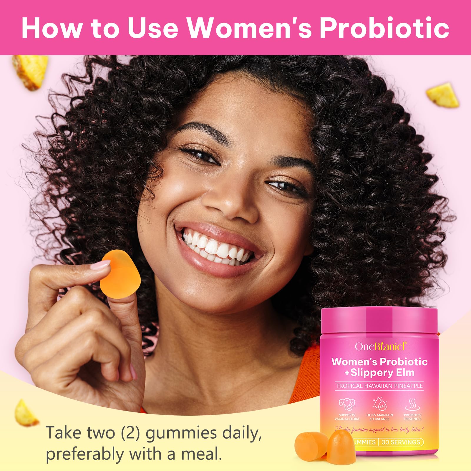 Vaginal Probiotics for Women – pH Balance Gummies | 60 Gummies