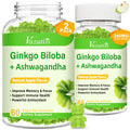Vazatisi 2 Pack Ginkgo Biloba Gummies 240MG with Panax Ginseng – Mood, Focus & Brain Health (Apple Flavor)